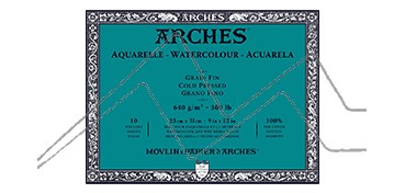 ARCHES BLOC ACUARELA GRANO FINO 640 G 10 HOJAS (COLA 4 LADOS)