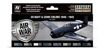 VALLEJO MODEL AIR ESTUCHE DE 8 COLORES WWII USN AIRCRAFT / WWII USN AIRCRAFT