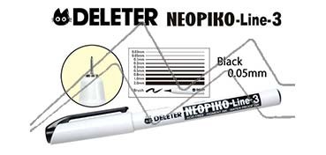 DELETER NEOPIKO LINE-3 ROTULADOR CALIBRADO NEGRO 0.05 MM