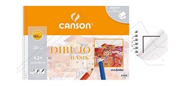Bloc dibujo Canson basik LISO DINA4+ 20h 130gr