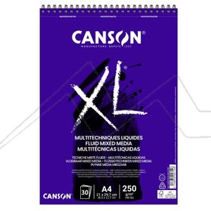 CANSON XL BLOC MULTITÉCNICAS LÍQUIDAS - FLUID MIXED MEDIA 250G