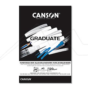 CANSON GRADUATE BLACK BLOC 120 G - PAPEL NEGRO