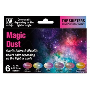 VALLEJO SET THE SHIFTERS MAGIC DUST 6 COLORES PARA MODELISMO 77090