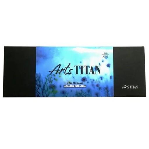 TITAN ARTS SET ACUARELA EXTRA FINE CON 12 TUBOS DE 20 ML