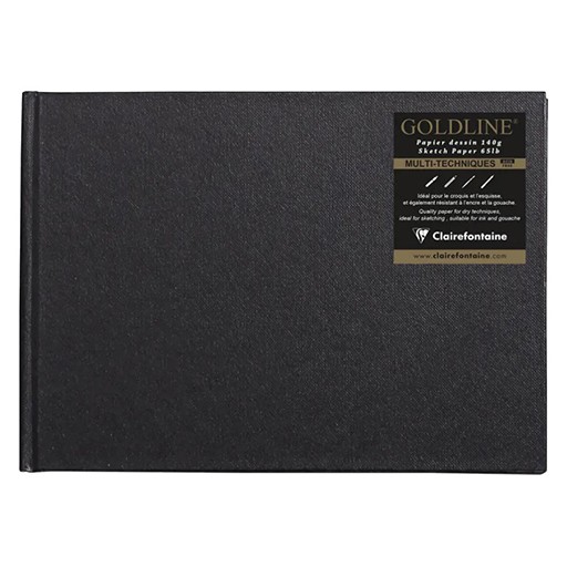 CLAIREFONTAINE GOLDLINE CUADERNO TAPA DURA PAPEL MARFIL MULTITÉCNICA 140 G