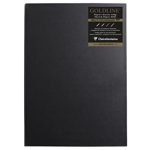 CLAIREFONTAINE GOLDLINE CUADERNO TAPA DURA PAPEL BLANCO MULTITÉCNICA 140 G