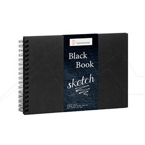 BLOC HAHNEMÜHLE BLACK BOOK - BLOC DE HOJAS NEGRAS
