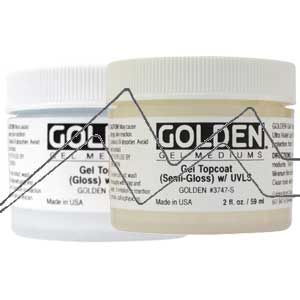 GOLDEN GEL TOPCOAT - Médium Gel de capa final con filtro UV y estabilizadores