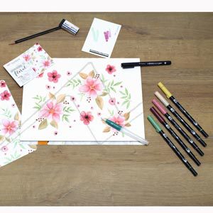TOMBOW WATERCOLOURING SET FLORAL