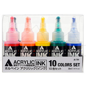 HOLBEIN ACRYLIC INK SET 10 COLORES 30 ML